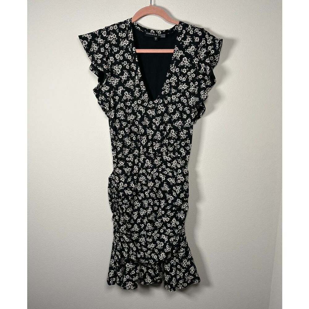 Veronica Beard Black and White Floral Mini Dress - Picture 9 of 13